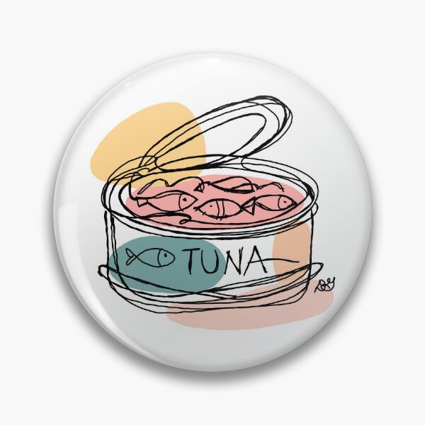 Item preview, Tinned Tuna Line Art Illustration designed and sold by Evil B Creative.