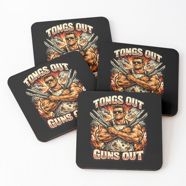 Item preview, Tongs Out Guns Out designed and sold by CerealBoxInk.