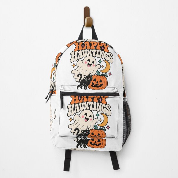 Item preview, Happy Hauntings Cute Vintage Halloween Ghost Art designed and sold by IRON WINGS /USAF.