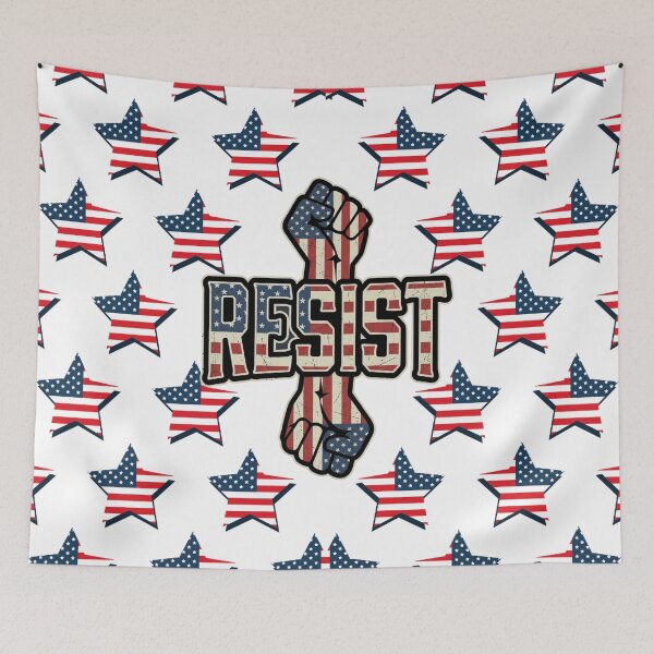 Item preview, RESIST American Flag Raised Fist designed and sold by ArtDesignTp.
