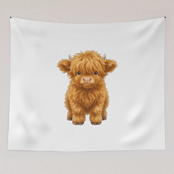 Item preview, Cute Highland Cow Watercolor designed and sold by STOXT.