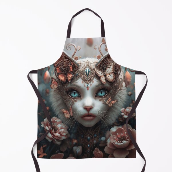 Item preview, Enchanted Butterfly Empress | Filigree Jewel White Cat Fantasy Art  designed and sold by KingsArtworx 2.
