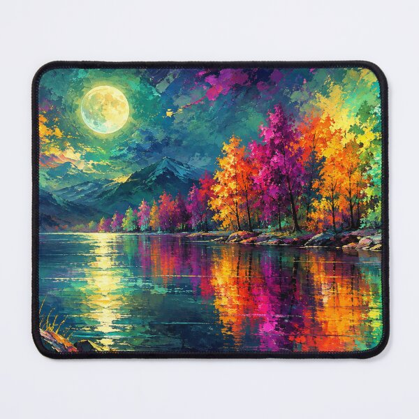 Item preview, Midnight Symphony of Colors Vibrant Landscape Art Print by Joey Santiago Fine Art designed and sold by Joey Santiago.