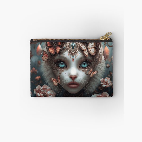 Item preview, Enchanted Butterfly Empress | Filigree Jewel White Cat Fantasy Art  designed and sold by KingsArtworx 2.