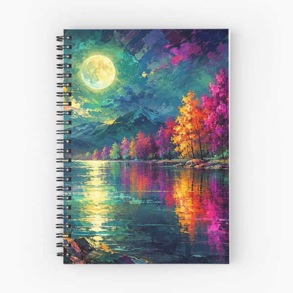 Item preview, Midnight Symphony of Colors Vibrant Landscape Art Print by Joey Santiago Fine Art designed and sold by Joey Santiago.