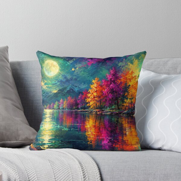Item preview, Midnight Symphony of Colors Vibrant Landscape Art Print by Joey Santiago Fine Art designed and sold by Joey Santiago.