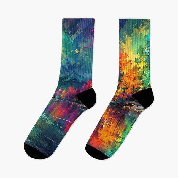Item preview, Midnight Symphony of Colors Vibrant Landscape Art Print by Joey Santiago Fine Art designed and sold by Joey Santiago.