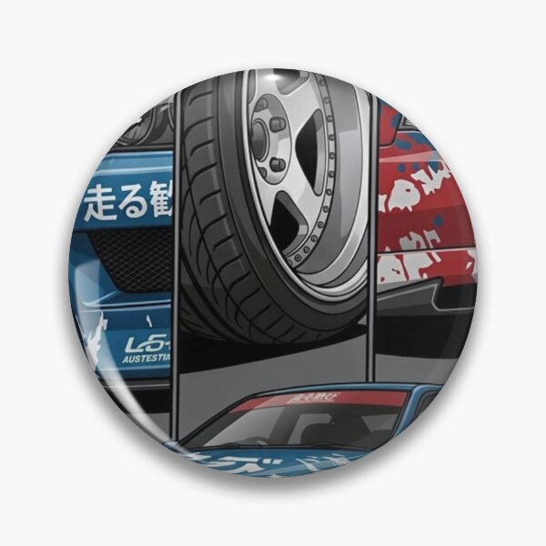 Item preview, Blue JDM Street Racing Sedan – Japanese Tuner Car & Custom Wheel Art designed and sold by redkat-4.