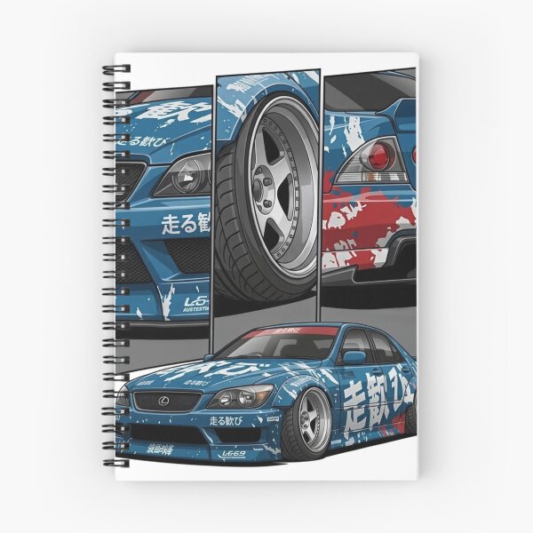 Item preview, Blue JDM Street Racing Sedan – Japanese Tuner Car & Custom Wheel Art designed and sold by redkat-4.