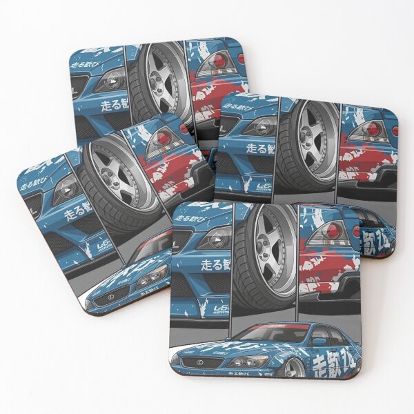Item preview, Blue JDM Street Racing Sedan – Japanese Tuner Car & Custom Wheel Art designed and sold by redkat-4.