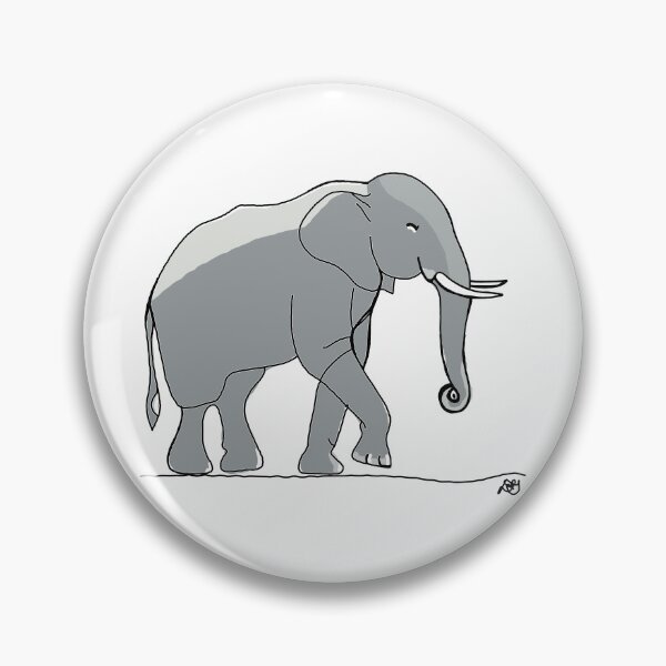 Item preview, An Elephant Remembers Line Art Illustration designed and sold by Evil B Creative.