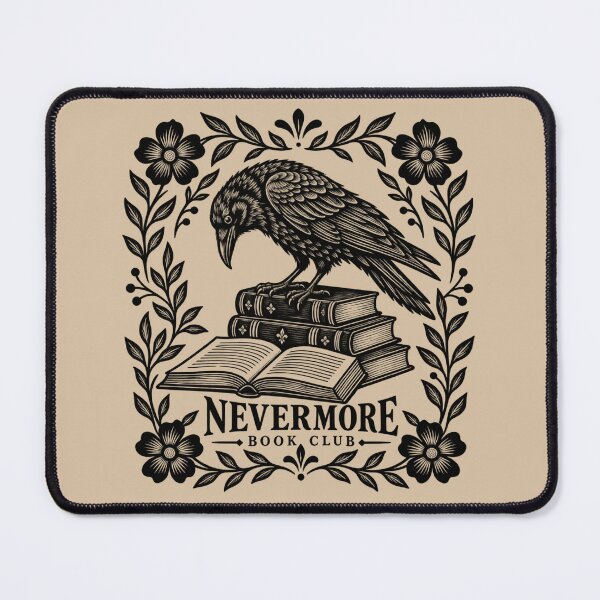 Item preview, Nevermore Book Club Raven for Gothic Readers designed and sold by POD DYNASTY | Original Print On Demand T-Shirt Graphics.