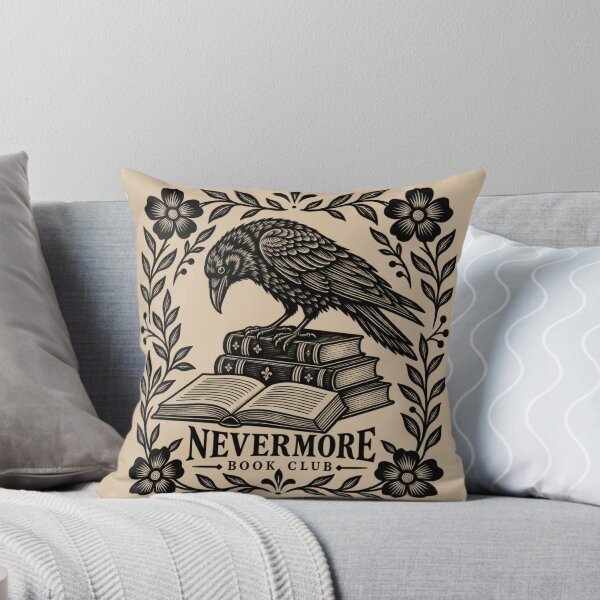 Item preview, Nevermore Book Club Raven for Gothic Readers designed and sold by POD DYNASTY | Original Print On Demand T-Shirt Graphics.