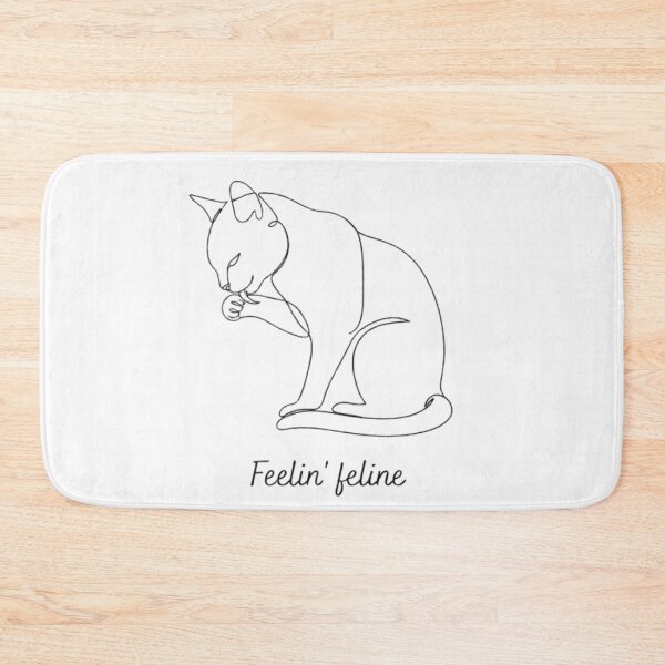 Aperçu de l'œuvre Feelin Feline Grooming Cat Art créée et vendue par PrintforDesign.