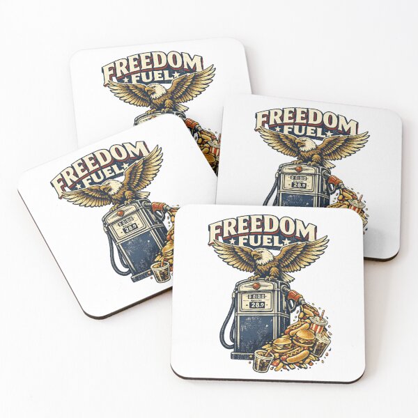 Item preview, Funny American Food Patriotic T-Shirt — Freedom Fuel Eagle Gas Pump designed and sold by CerealBoxInk.