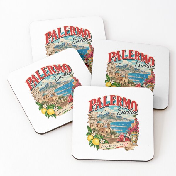 Item preview, Palermo Sicilia | Vintage Travel Poster designed and sold by Teefreaks-.