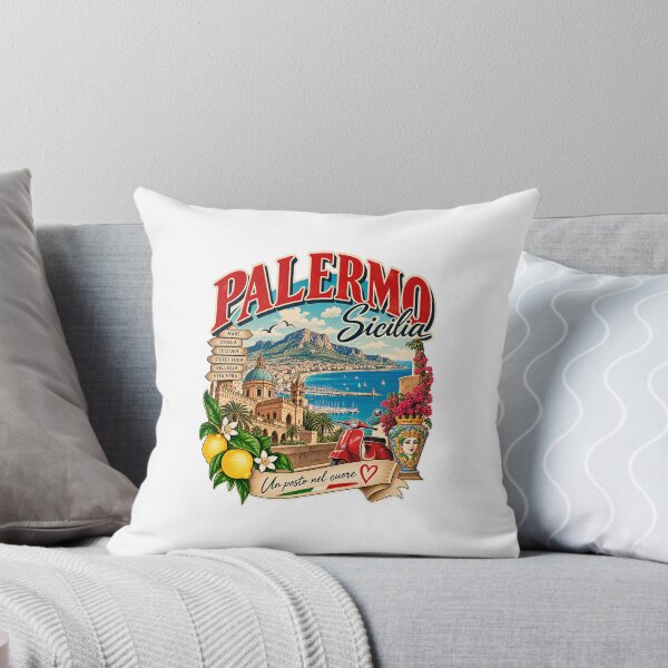 Item preview, Palermo Sicilia | Vintage Travel Poster designed and sold by Teefreaks-.