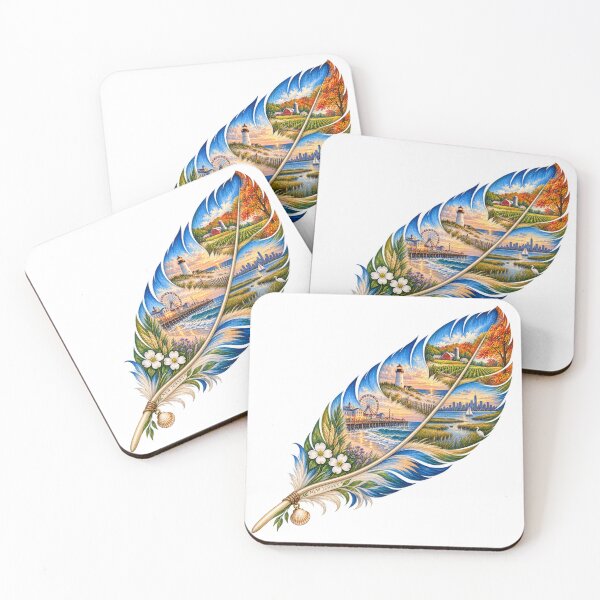 Item preview, New Jersey Shore Feather designed and sold by Whimspired By Paxx.