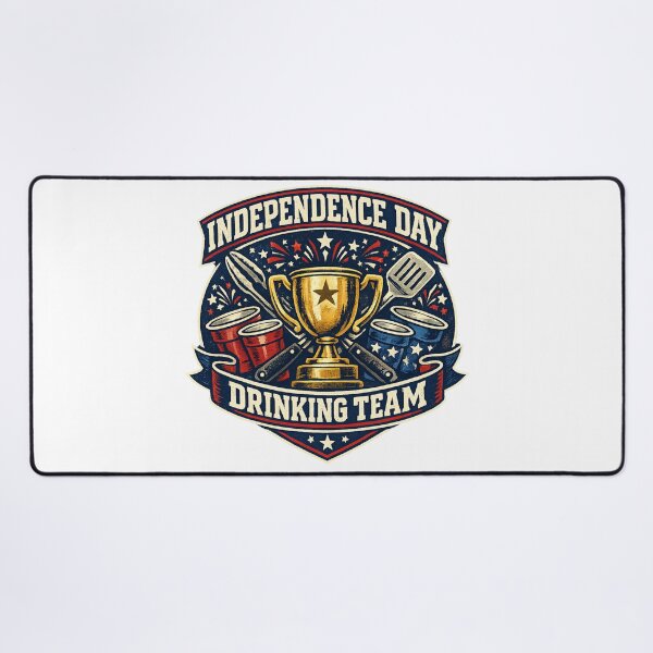 Item preview, Funny 4th of July T-Shirt — Independence Day Drinking Team Badge designed and sold by CerealBoxInk.