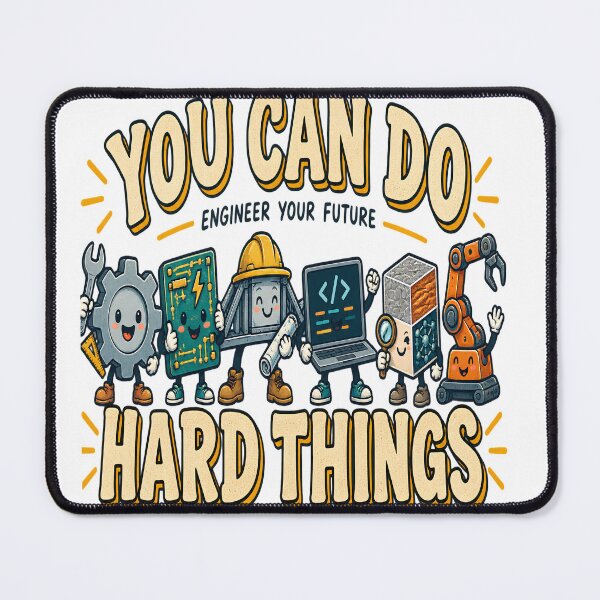 Item preview, You Can Do Hard Things – Engineer Your Future Engineering Design designed and sold by OUICHA.