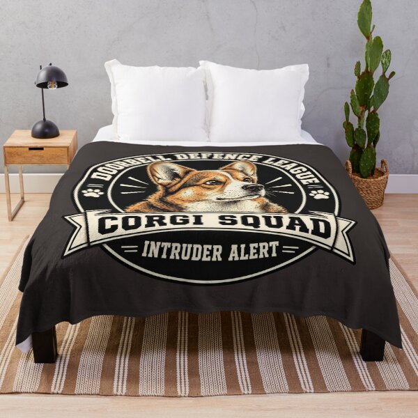 Item preview, Doorbell Defence League - Corgi Squad - Intruder Alert/Funny Welsh Corgi Dog Badge Logo designed and sold by Halejo68.