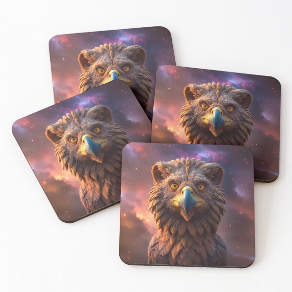 Item preview, Cosmic Owlbear Guardian | Mystical Eagle Beast Fantasy Art designed and sold by KingsArtworx 2.
