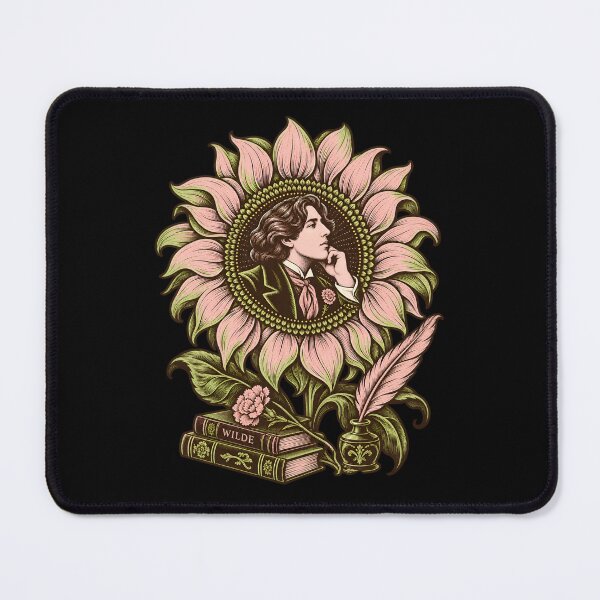 Item preview, Oscar Wilde Portrait Inside a Blushing Sunflower designed and sold by Fenay Designs.
