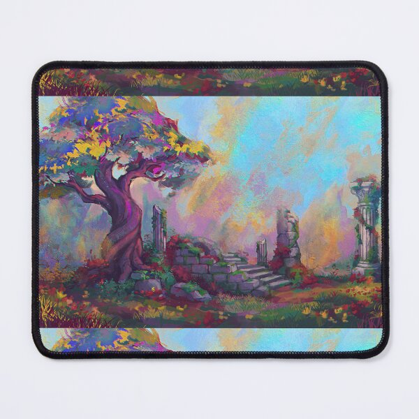 Item preview, Woodland Twisted Tree and Ancient Ruins - Fall Season Colored Art designed and sold by Ulfeid3.