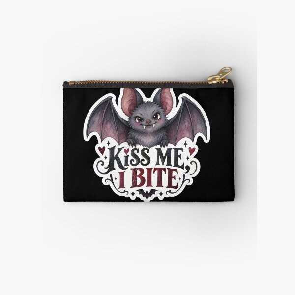 Item preview, Kiss Me I Bite Cute Vampire Bat Gothic Halloween Art designed and sold by GusiaTreasures.