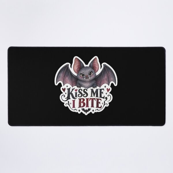 Item preview, Kiss Me I Bite Cute Vampire Bat Gothic Halloween Art designed and sold by GusiaTreasures.
