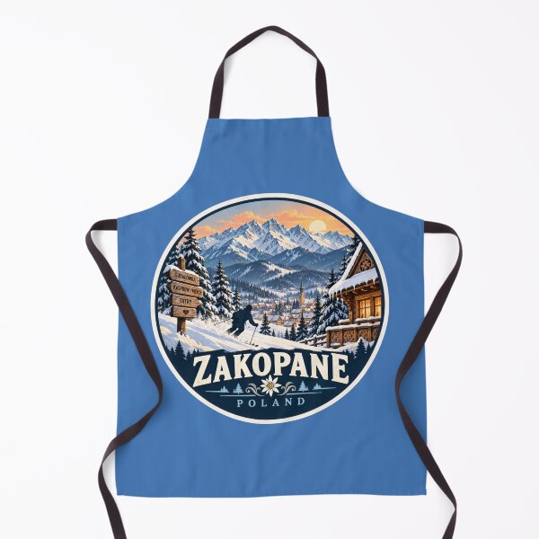 Item preview, Zakopane Poland Winter Ski Travel Art designed and sold by GusiaTreasures.
