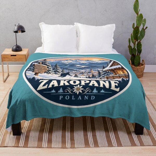 Item preview, Zakopane Poland Winter Ski Travel Art designed and sold by GusiaTreasures.