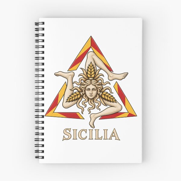 Aperçu de l'œuvre Sicile Trinacria Drapeau sicilien Heritage Art créée et vendue par Larkfound Studio.