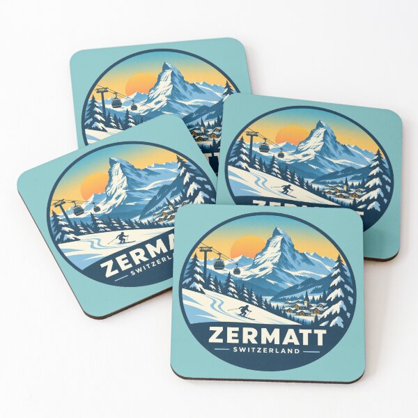Item preview, Zermatt Switzerland Winter Ski Resort Badge with Matterhorn designed and sold by GusiaTreasures.