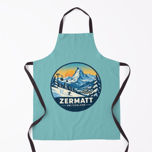 Item preview, Zermatt Switzerland Winter Ski Resort Badge with Matterhorn designed and sold by GusiaTreasures.
