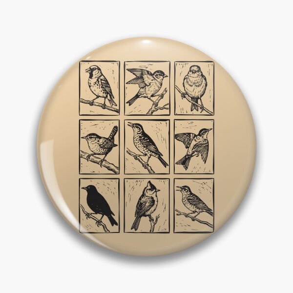 Item preview, Vintage Birds Set Linocut Bird Lover Ornithology designed and sold by Y-Vibes.