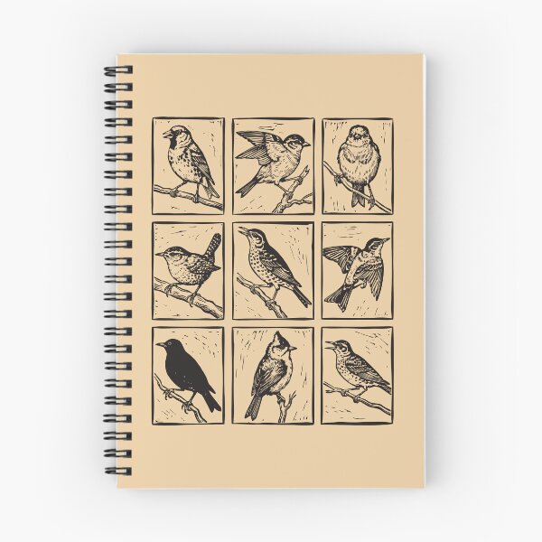 Item preview, Vintage Birds Set Linocut Bird Lover Ornithology designed and sold by Y-Vibes.