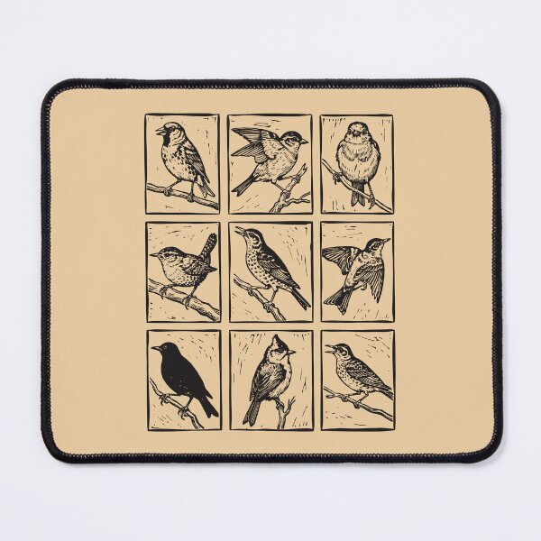 Item preview, Vintage Birds Set Linocut Bird Lover Ornithology designed and sold by Y-Vibes.