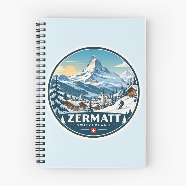 Item preview, Zermatt Matterhorn Ski Adventure Vintage Alpine Art designed and sold by GusiaTreasures.