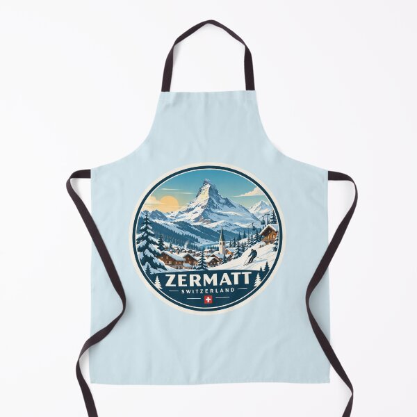 Item preview, Zermatt Matterhorn Ski Adventure Vintage Alpine Art designed and sold by GusiaTreasures.
