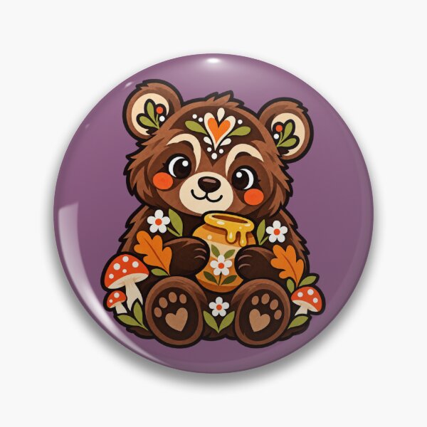 Item preview, Cute Cottagecore Bear With Honey designed and sold by Everwood Art Studio.