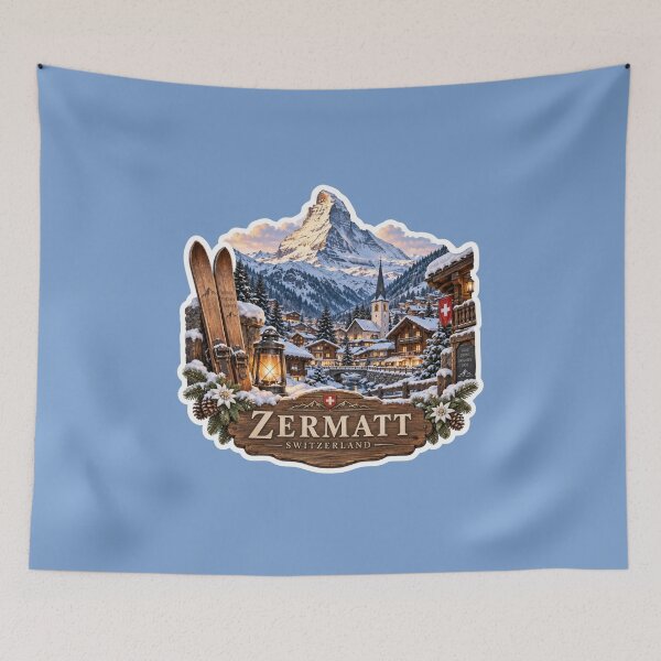 Item preview, Zermatt Switzerland Winter Travel designed and sold by GusiaTreasures.