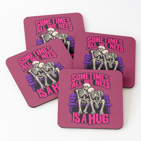 Item preview, Sometimes All We Need Is A Hug – Funny Skeletons. designed and sold by Endless7Art.