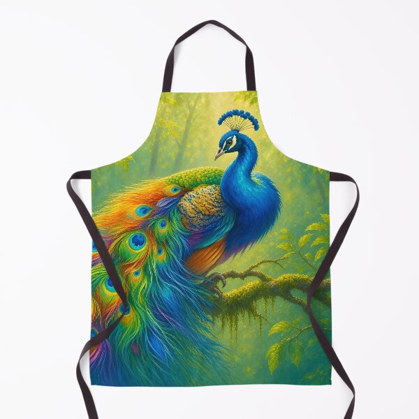 Item preview, Majestic Peacock Perched in a Lush Forest designed and sold by TinCatOutPost.