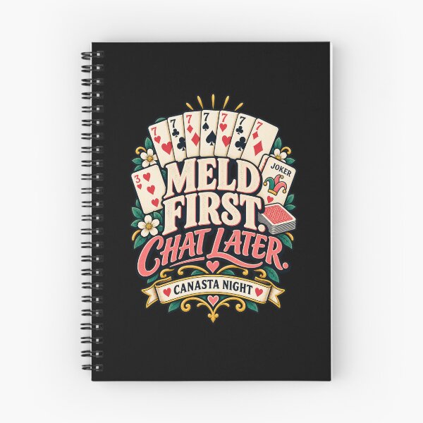 Item preview, Meld First Chat Later - Funny Canasta Night Card Game Gift designed and sold by MOTIFOLK.
