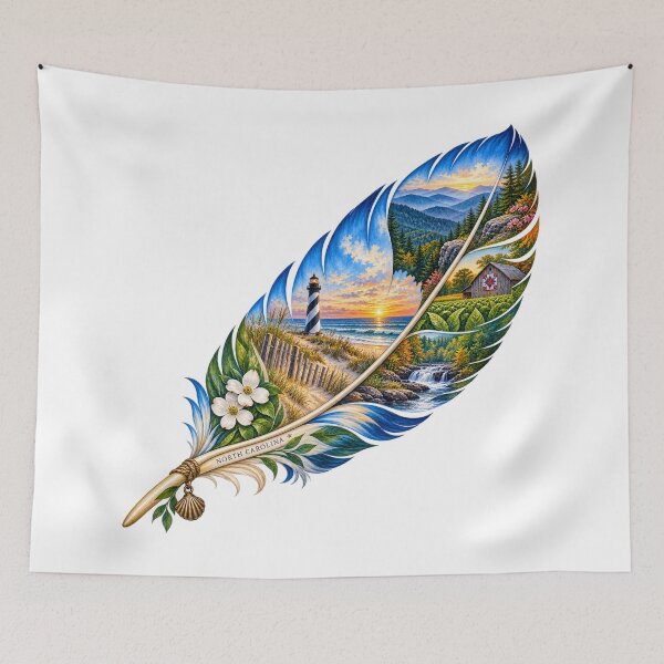 Item preview, North Carolina Coast to Mountains Feather designed and sold by Whimspired By Paxx.