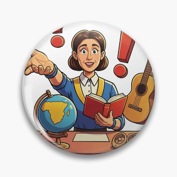 Item preview, Spanish Teacher 3D Comic Classroom Art designed and sold by DIUMERI.