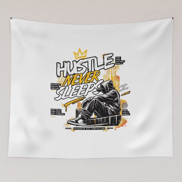 Item preview, Hustle Never Sleeps ⭐️⭐️⭐️⭐️⭐️ designed and sold by HT-Creative.
