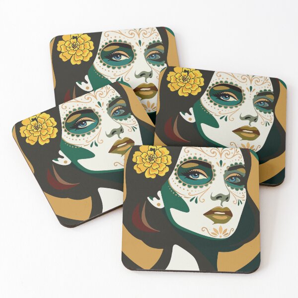 Item preview, Catrina Flat Color Art | Day of the Dead Mexican Sugar Skull designed and sold by  Ojo de Lilith.