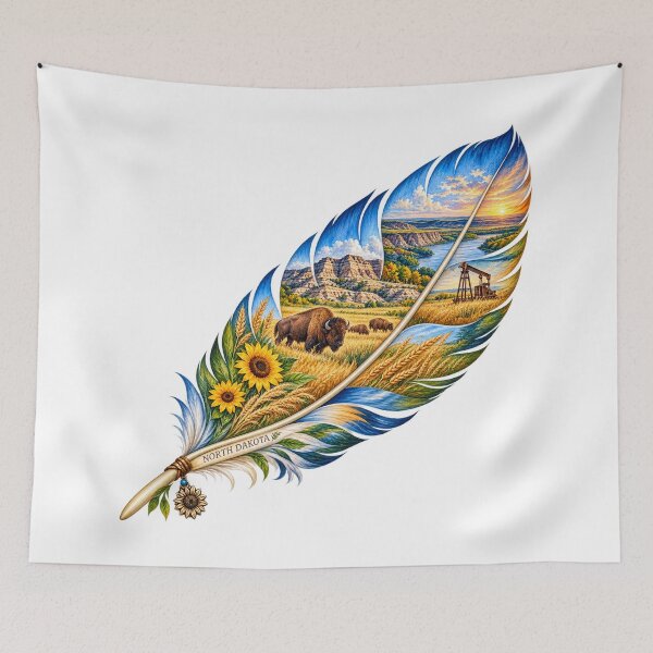 Item preview, North Dakota Prairie Feather designed and sold by Whimspired By Paxx.